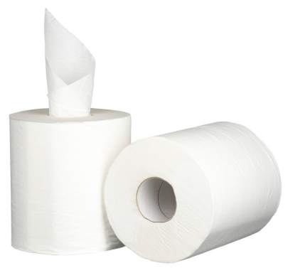1 Ply, Centre Feed Paper Towel White, 210mm x 300m, 6 Rolls/Pack