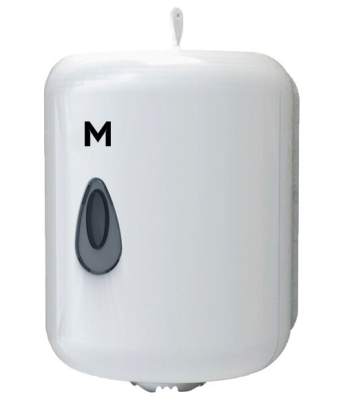 Centre Feed Towel Dispenser White/ Black, 1 Roll Capacity