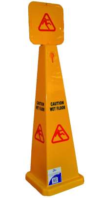 FILTA PYRAMID CAUTION WET FLOOR SIGN YELLOW 900MM