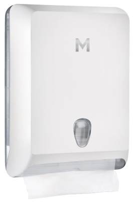 Interfold Towel Dispenser White/ Black/ Silver, 700 Sheet Capacity