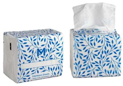 Interleave Toilet Tissue White, 2 Ply, 250 Sheets (36 Pack/ Box) 9000 sheets