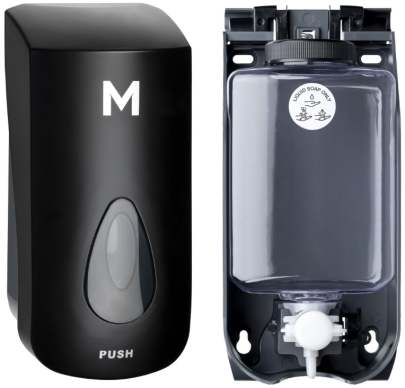 Liquid Wall Dispenser Black, 1000ml 