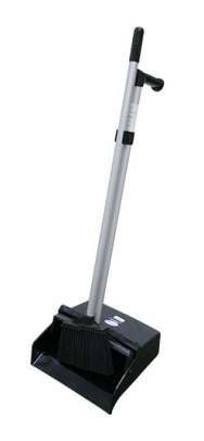 Lobby Upright Brush & Pan Set Black, 360mm x 275mm x 820mm