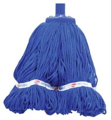 Looped Microfibre Mop Head Blue, 25mm x 400g / 330mm