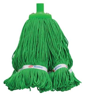 Looped Microfibre Mop Head Green, 25mm x 400g / 330mm