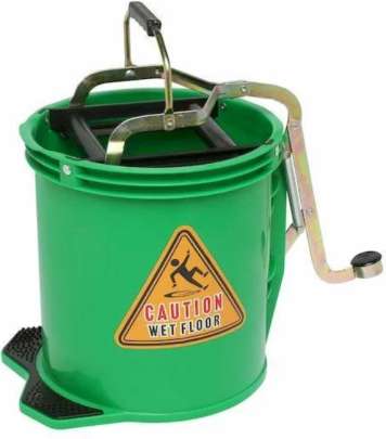 Metal Wringer Bucket Green, 16L Capacity