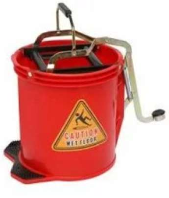 Metal Wringer Bucket Red, 16L Capacity