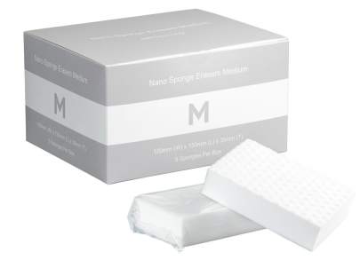 Nano Sponge Erasers Small White, 75mm x 100mm x 35mm (05 Sponges/ Box)
