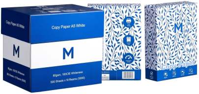Office Copy Paper A5 White, 80gsm, 160CIE, 500 Sheets, 10 Reams/Box