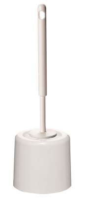Round Toilet Tidy Set White, Plastic