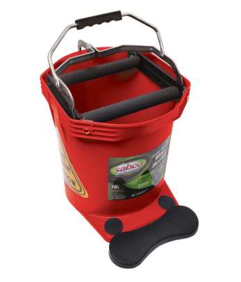 SABCO WIDE MOUTH 16LT MOP BUCKET RED