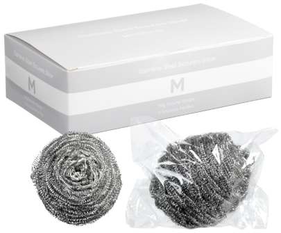  Stainless Steel Scourer Silver, 50g Scourer Weight (60 Scourers/Box)