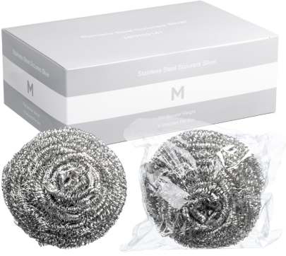  Stainless Steel Scourer Silver, 70g Scourer Weight (60 Scourers/Box)