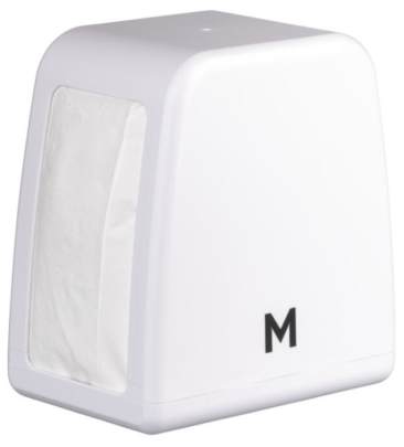 Tall Compact Napkin Dispenser White, 250 Sheet Capacity White Or Black, 250 Sheet Capacity
