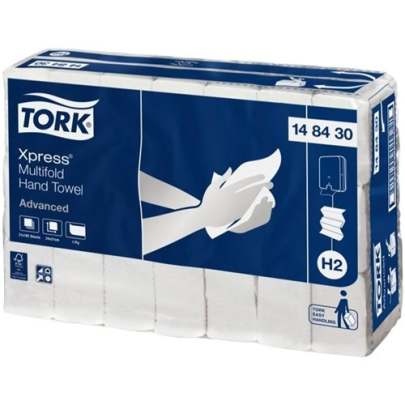 Tork (H2) Xpress 1 ply Multifold Hand Towel / Slimline Advanced 148430 (21 Packs x 185 sheets) 