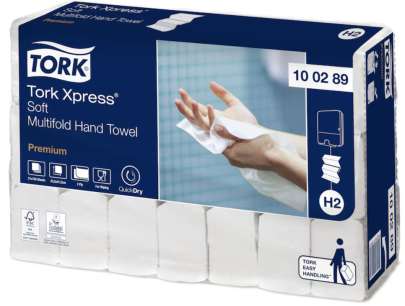 Tork (H2) Xpress 2 ply Premium Soft Multifold Paper Towel 100289 (21 Packs x 150 sheets) 