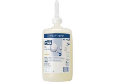 Tork Mildly Scented Liquid Soap 420501 S1 -1L (Carton of 6 Refills)