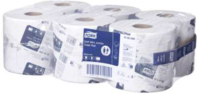 Tork T2  Soft Mini Jumbo Advanced Toilet Roll 2 Ply 200M  2306898  (12 Rolls/ Pack)