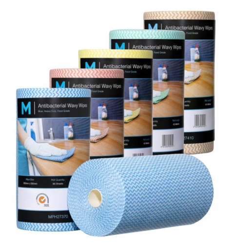Antibacterial Wavy Wipes  80gsm