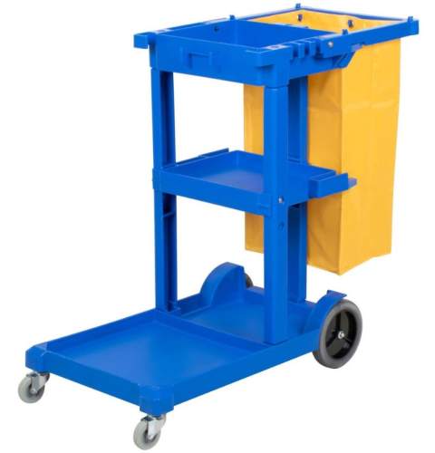 Blue Janitor Cart 