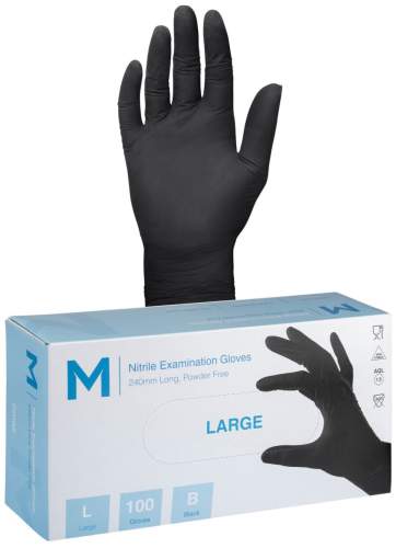 Nitrile Black Gloves