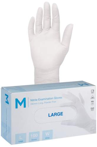 Nitrile White Gloves